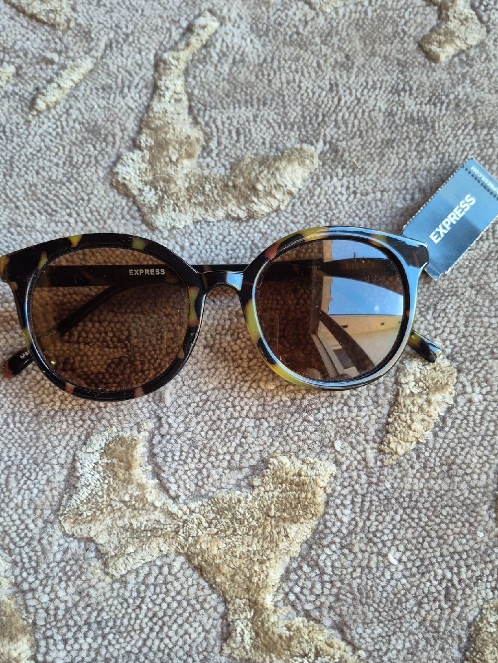 Express Tortoiseshell Round Sunglasses - Brown Nwt
